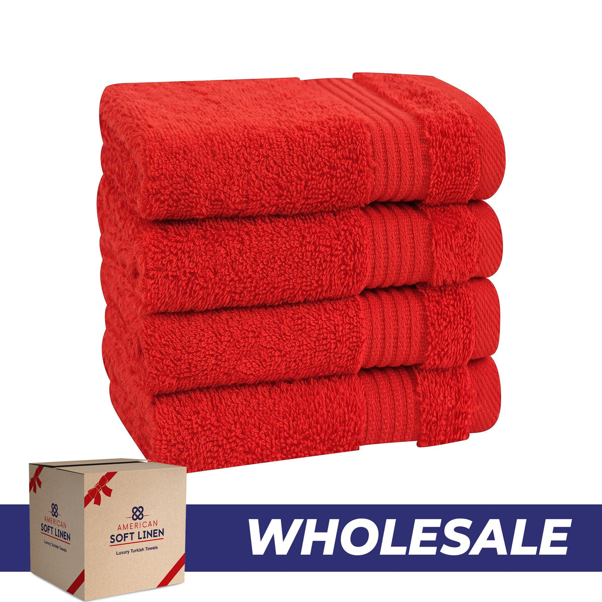 American Soft Linen Bekos 100% Cotton Turkish 4-Piece Washcloth Towel Sets, Wholesale Luxury Towels