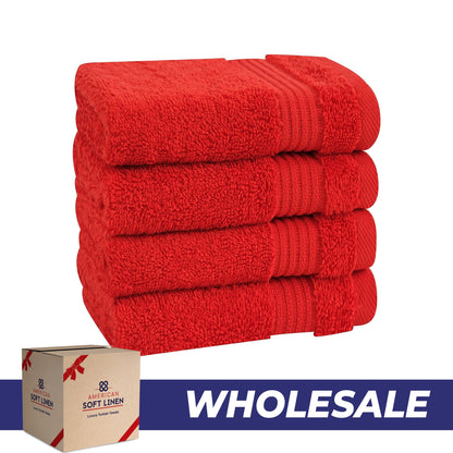 American Soft Linen Bekos 100% Cotton Turkish 4-Piece Washcloth Towel Sets, Wholesale Luxury Towels