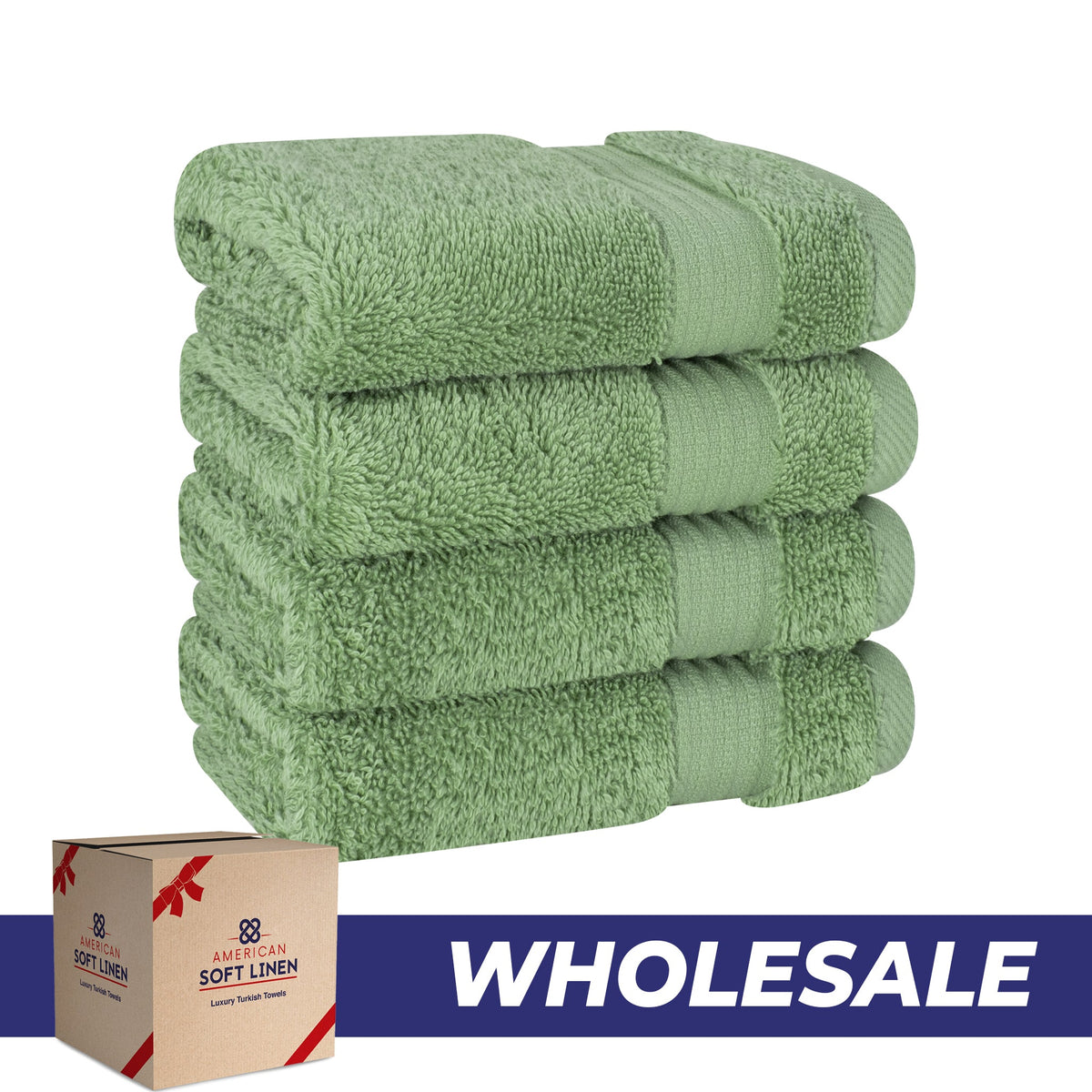 American Soft Linen Bekos 100% Cotton Turkish 4-Piece Washcloth Towel Sets, Wholesale Luxury Towels
