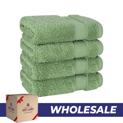 American Soft Linen Bekos 100% Cotton Turkish 4-Piece Washcloth Towel Sets, Wholesale Luxury Towels