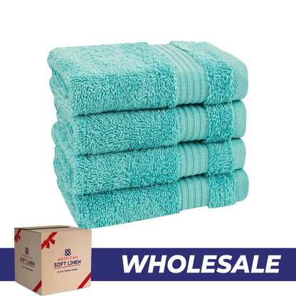 American Soft Linen Bekos 100% Cotton Turkish 4-Piece Washcloth Towel Sets, Wholesale Luxury Towels