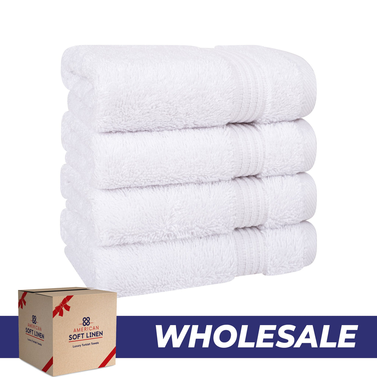 American Soft Linen Bekos 100% Cotton Turkish 4-Piece Washcloth Towel Sets, Wholesale Luxury Towels