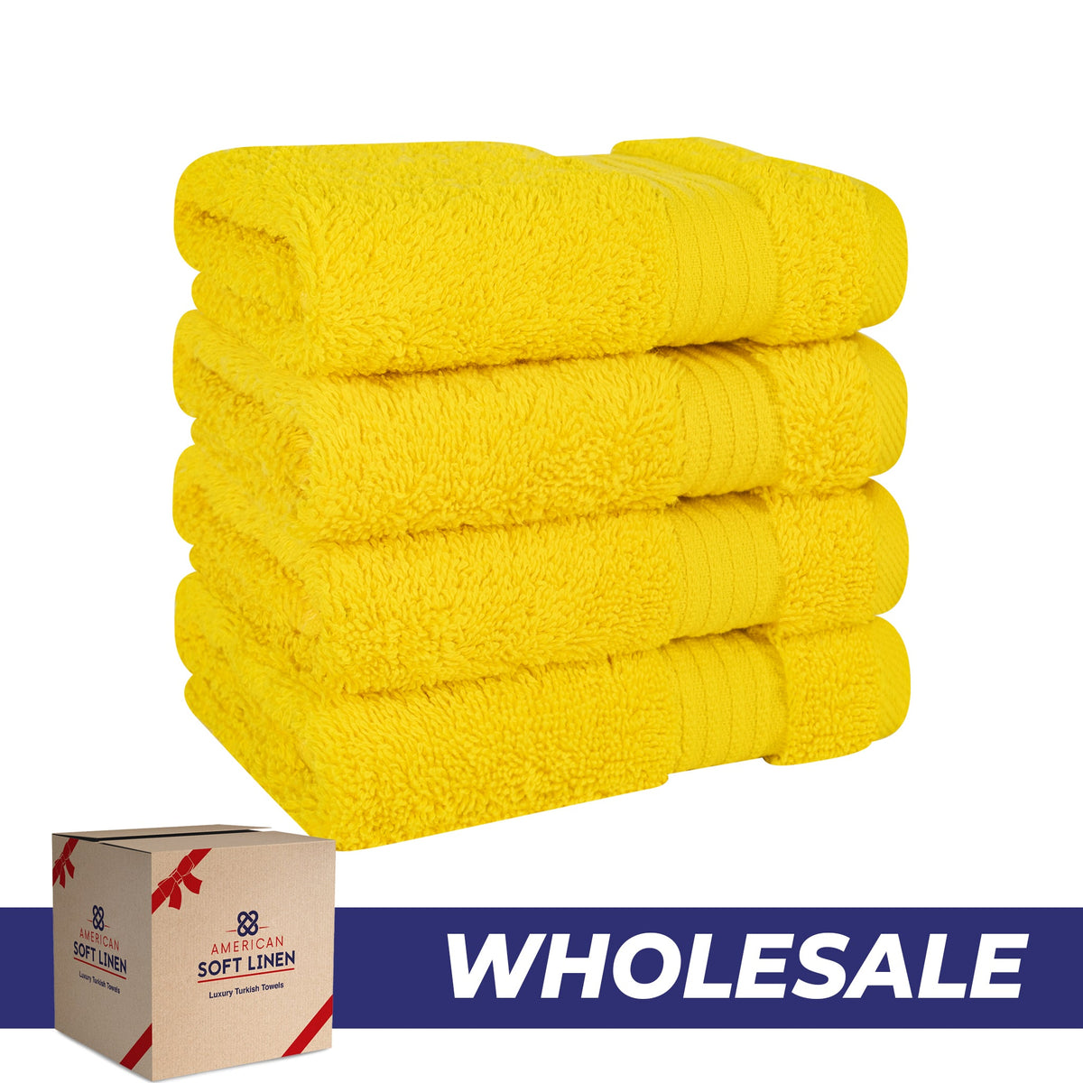 American Soft Linen Bekos 100% Cotton Turkish 4-Piece Washcloth Towel Sets, Wholesale Luxury Towels