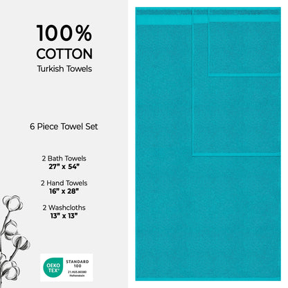 American Soft Linen Bekos 100% Cotton 6-Piece Turkish Bath Towel Sets, Wholesale Luxury Bath Towels