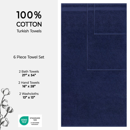 American Soft Linen Bekos 100% Cotton 6-Piece Turkish Bath Towel Sets, Wholesale Luxury Bath Towels