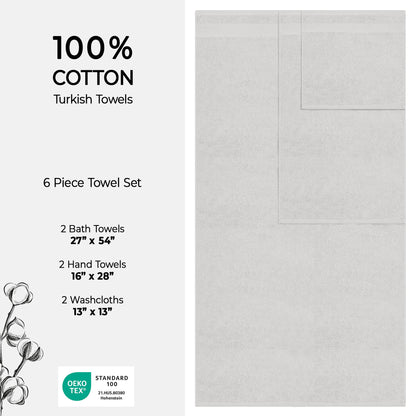 American Soft Linen Bekos 100% Cotton 6-Piece Turkish Bath Towel Sets, Wholesale Luxury Bath Towels