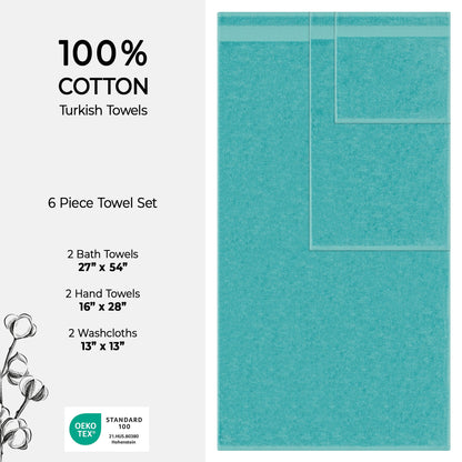 American Soft Linen Bekos 100% Cotton 6-Piece Turkish Bath Towel Sets, Wholesale Luxury Bath Towels