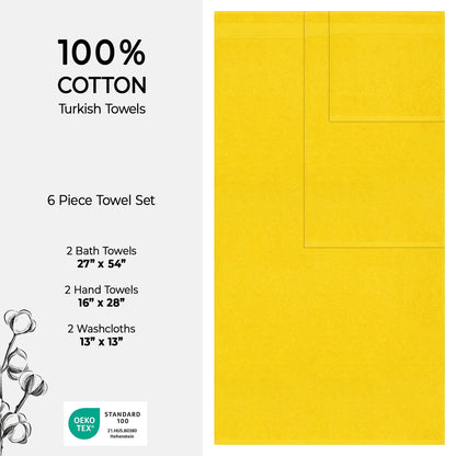 American Soft Linen Bekos 100% Cotton 6-Piece Turkish Bath Towel Sets, Wholesale Luxury Bath Towels