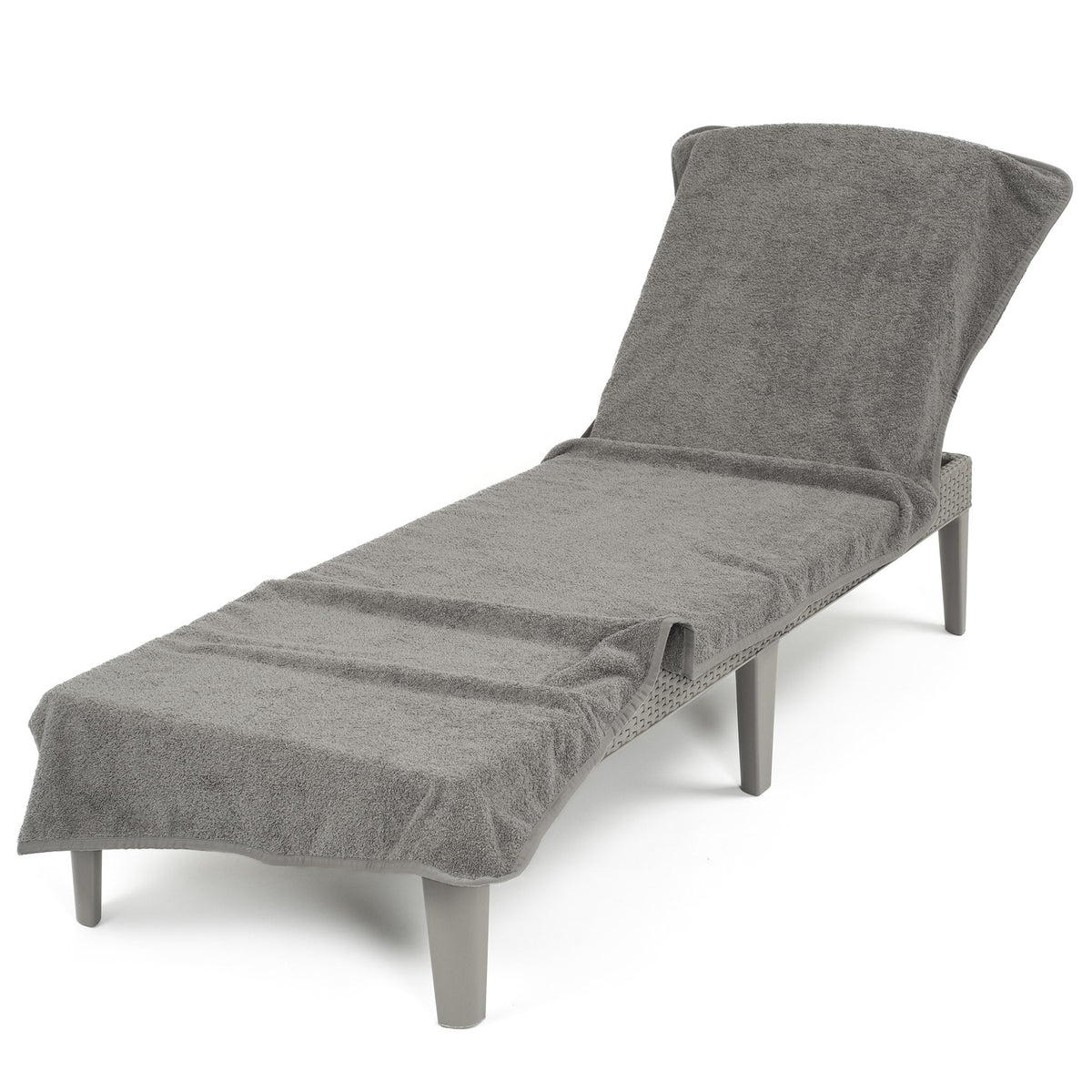 American Soft Linen Chaise Lounge Covers with Pocket, Premium Cotton Pool Chair Lounge Towels, 86x32 Inches-16 Set Case Pack