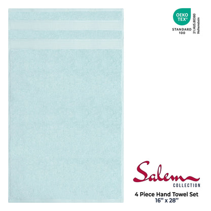 Salem 4 Piece 100% Cotton Luxury Turkish Hand Towel Sets - Wholesale hand towels