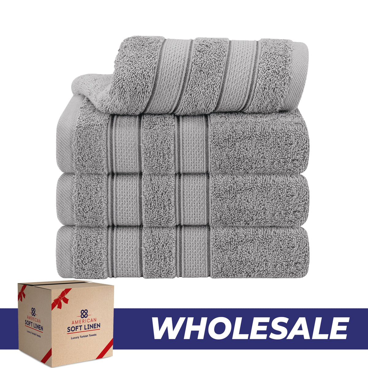 Salem 4 Piece 100% Cotton Luxury Turkish Hand Towel Sets - Wholesale hand towels