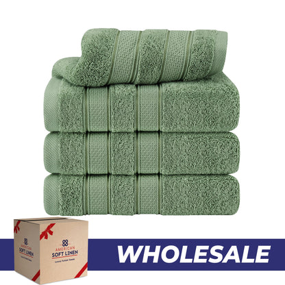 Salem 4 Piece 100% Cotton Luxury Turkish Hand Towel Sets - Wholesale hand towels