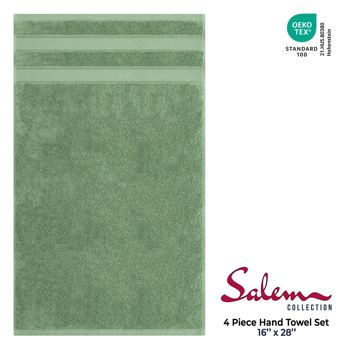 Salem 4 Piece 100% Cotton Luxury Turkish Hand Towel Sets - Wholesale hand towels