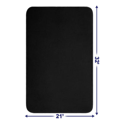American Soft Linen Fluffy Foamed Bath Rug, 21x32 inches Bath Rugs for Bathroom, 100% Polyester Upper Fluffy Surface and Grip Enhanced Base - 18 Set Case Pack