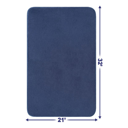 American Soft Linen Fluffy Foamed Bath Rug, 21x32 inches Bath Rugs for Bathroom, 100% Polyester Upper Fluffy Surface and Grip Enhanced Base - 18 Set Case Pack