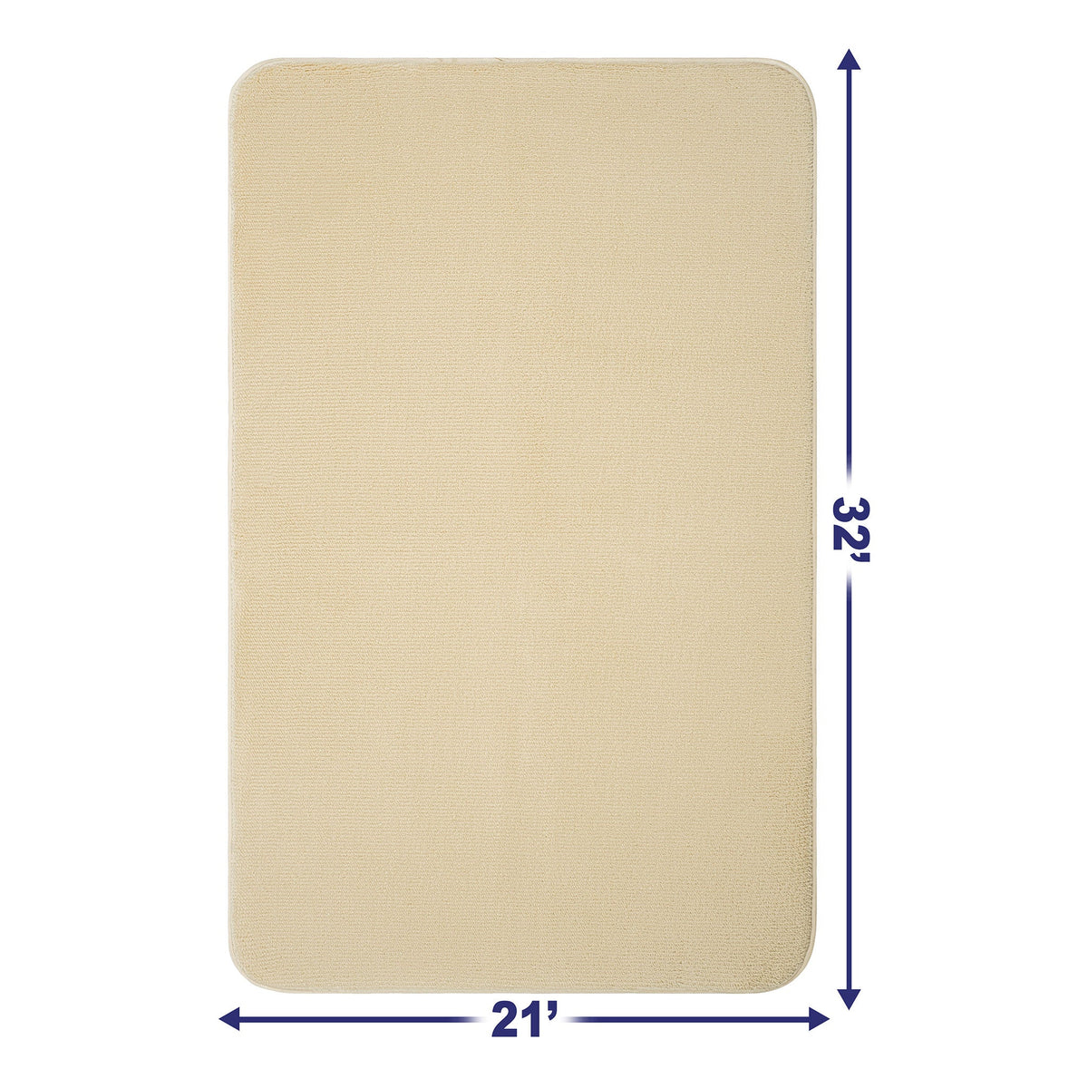 American Soft Linen Fluffy Foamed Bath Rug, 21x32 inches Bath Rugs for Bathroom, 100% Polyester Upper Fluffy Surface and Grip Enhanced Base - 18 Set Case Pack