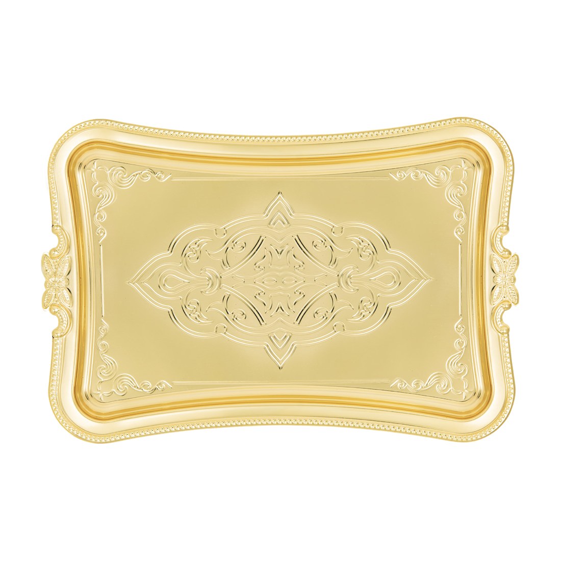 Tray Single - Patterned Metal - Gold Tone - Acar catalog image