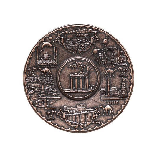 Decorative Plate Big - Antique Copper Tone - Acar catalog image