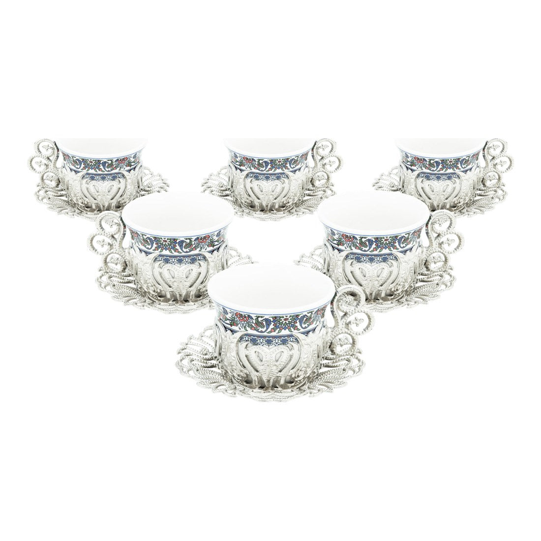 6-Person Coffee Presentation Set - Tulip - Topkapi - White - Acar catalog image