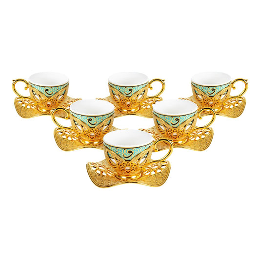 6-Person Presentation Set - Busra Pattern 2 - Gold Tone - Acar catalog image