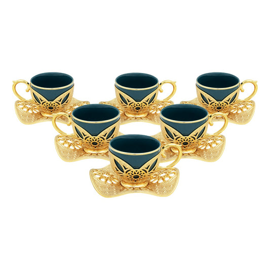 6-Person Presentation Set - Busra Green - Gold Tone - Acar catalog image
