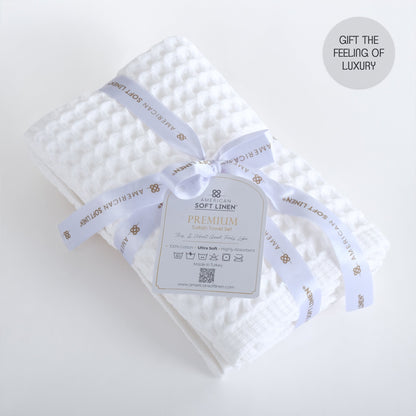American Soft Linen 100% Cotton Waffle Hand Towels Set Wholesale – 60 Case