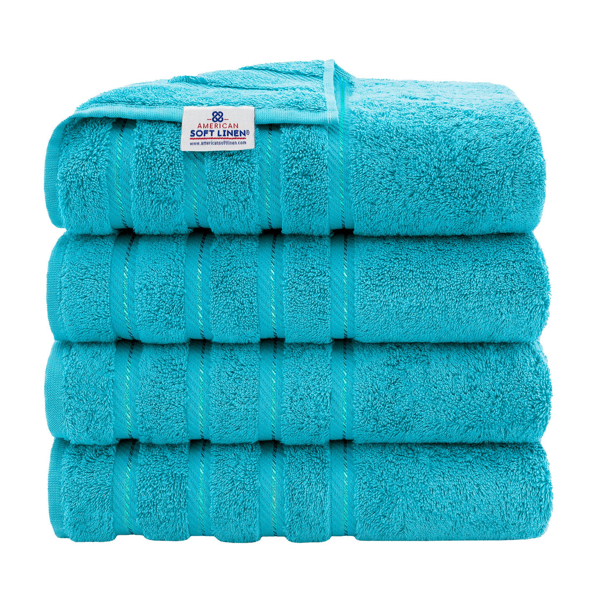 4 Piece 100% Cotton Turkish Bath Towels - 8 Set Case Pack