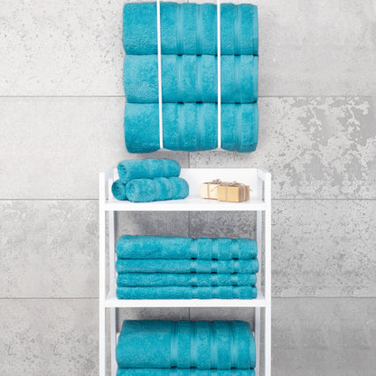 4 Piece 100% Cotton Turkish Bath Towels - 8 Set Case Pack