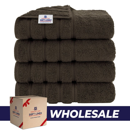4 Piece 100% Cotton Turkish Bath Towels - 8 Set Case Pack
