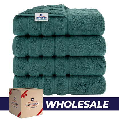 4 Piece 100% Cotton Turkish Bath Towels - 8 Set Case Pack
