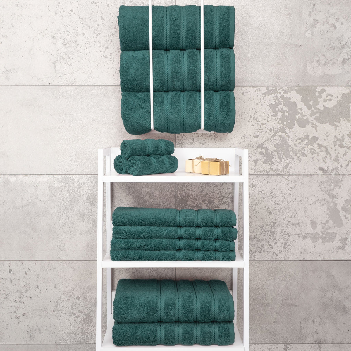 4 Piece 100% Cotton Turkish Bath Towels - 8 Set Case Pack