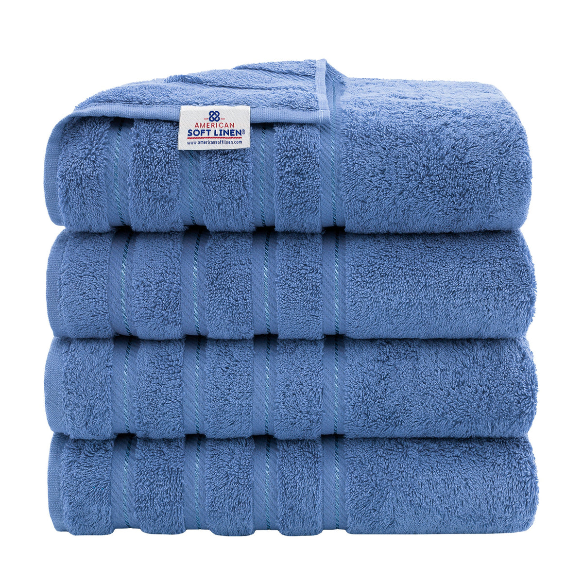 4 Piece 100% Cotton Turkish Bath Towels - 8 Set Case Pack