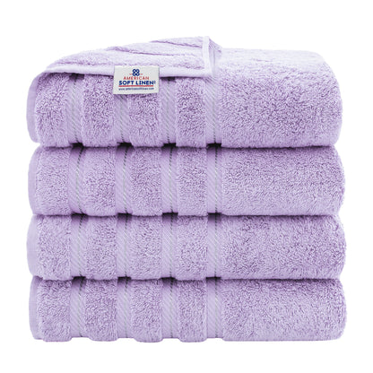 4 Piece 100% Cotton Turkish Bath Towels - 8 Set Case Pack