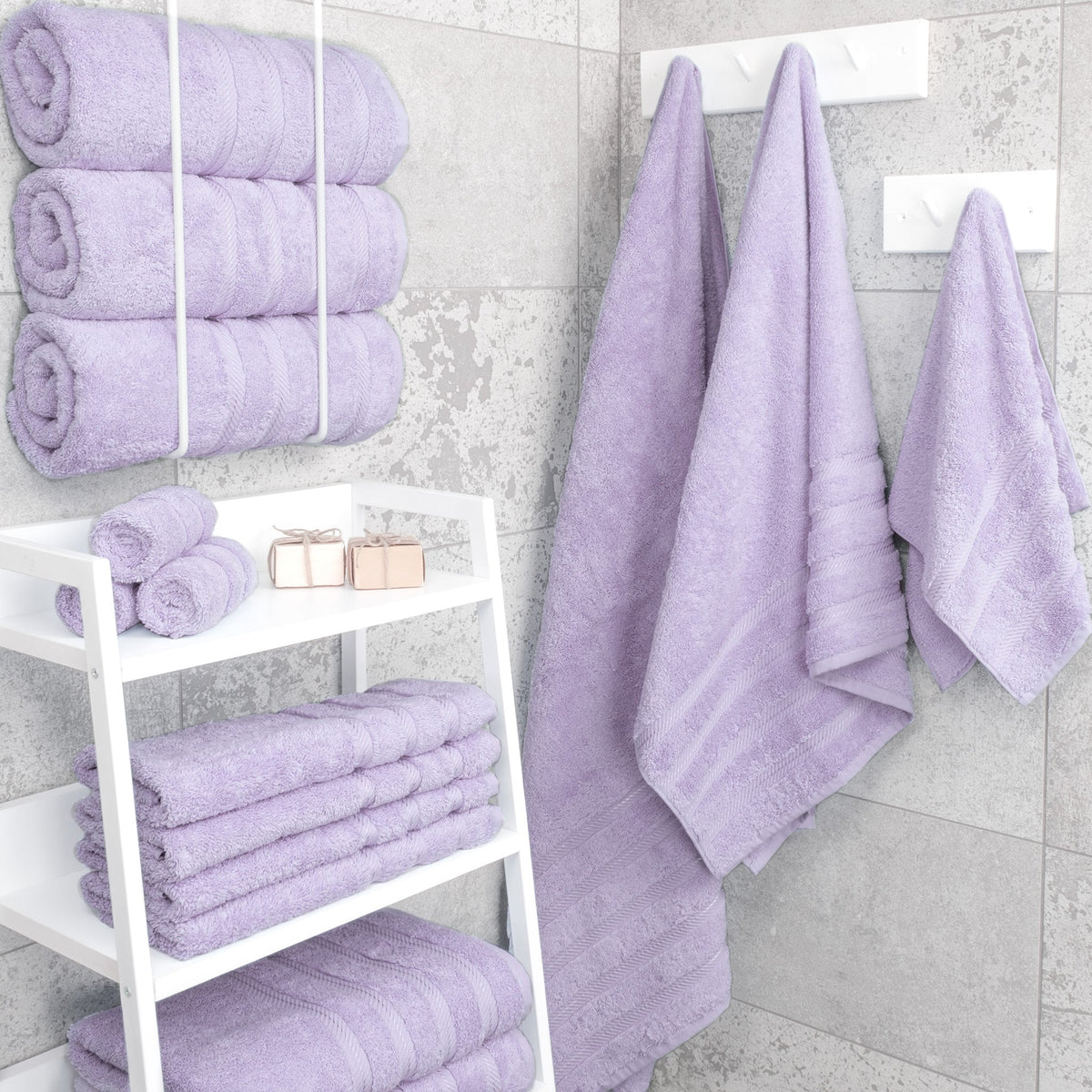 4 Piece 100% Cotton Turkish Bath Towels - 8 Set Case Pack