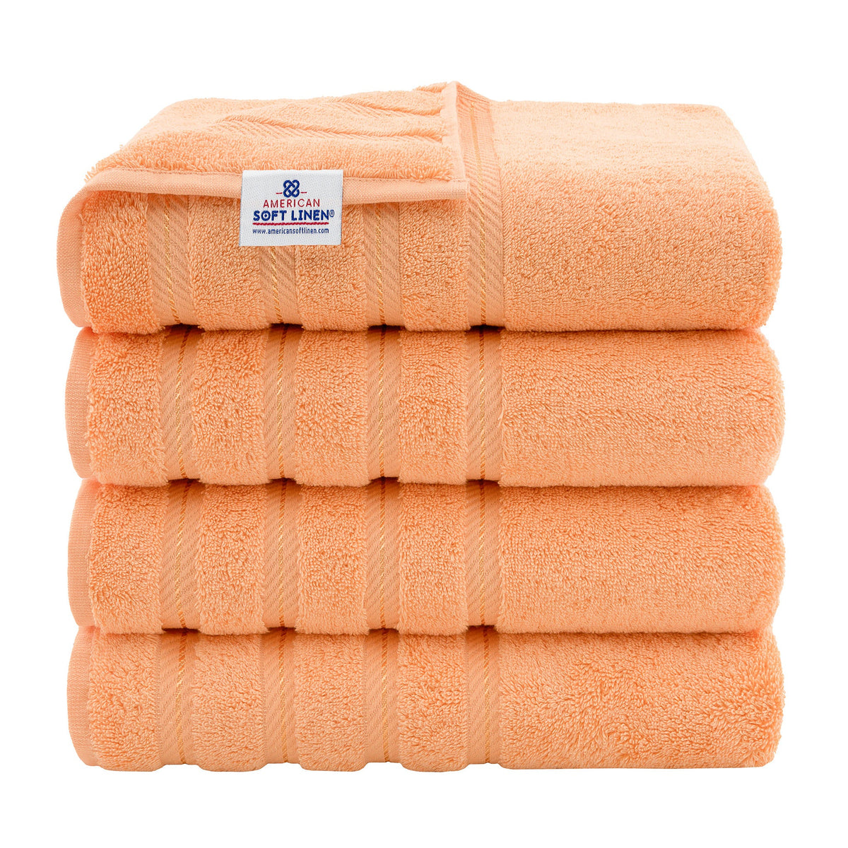 4 Piece 100% Cotton Turkish Bath Towels - 8 Set Case Pack