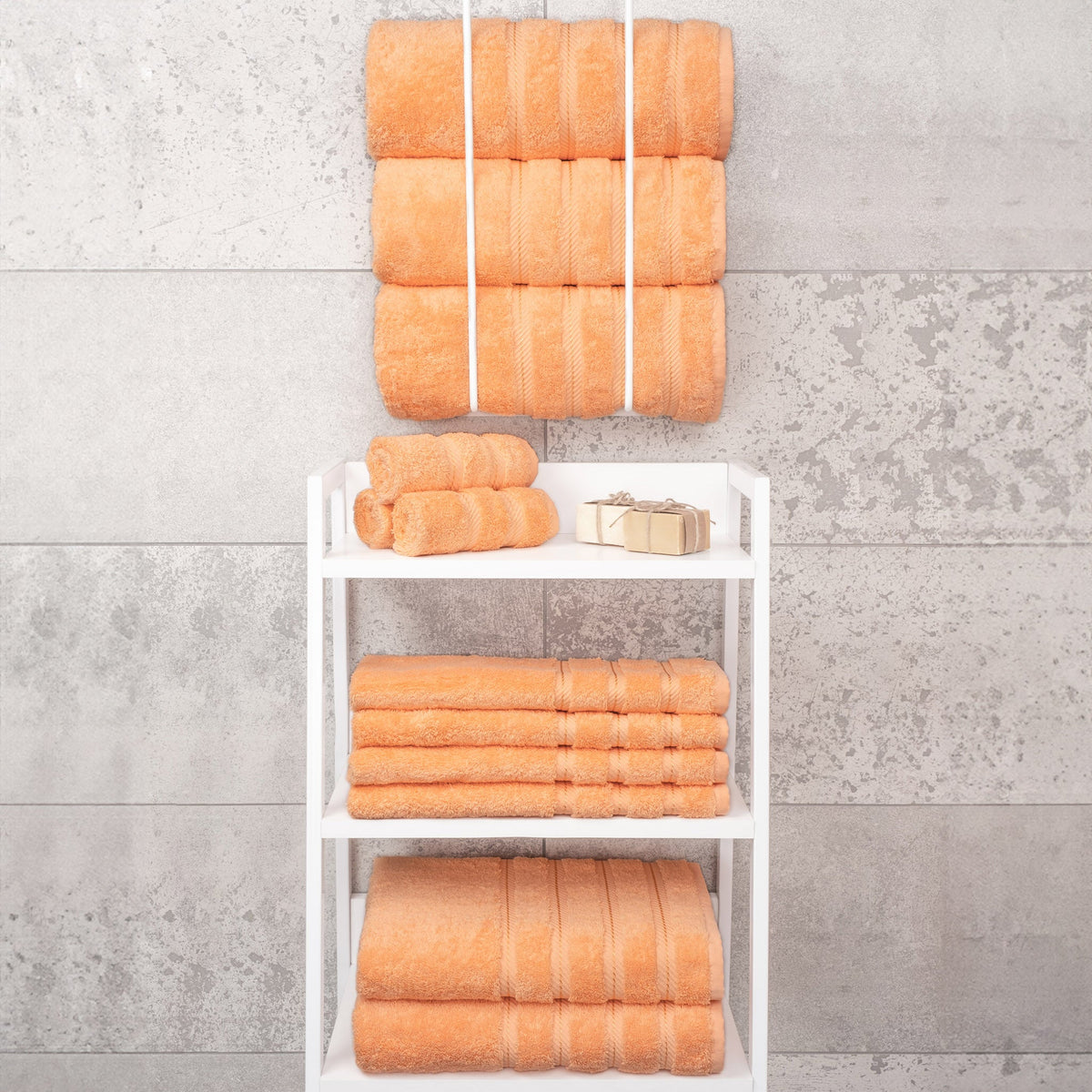 4 Piece 100% Cotton Turkish Bath Towels - 8 Set Case Pack