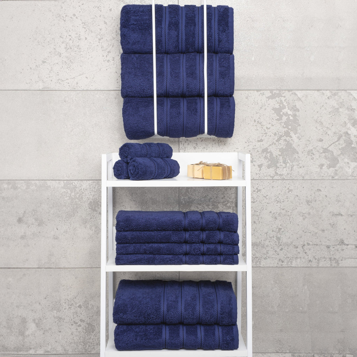 4 Piece 100% Cotton Turkish Bath Towels - 8 Set Case Pack