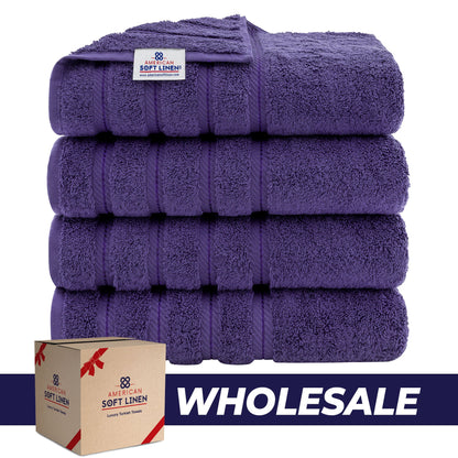 4 Piece 100% Cotton Turkish Bath Towels - 8 Set Case Pack