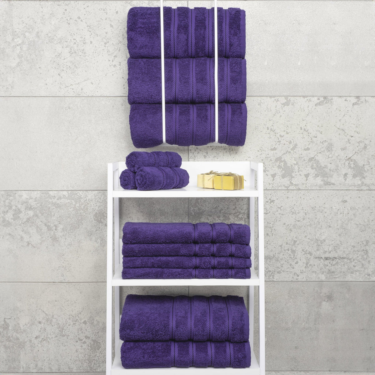 4 Piece 100% Cotton Turkish Bath Towels - 8 Set Case Pack