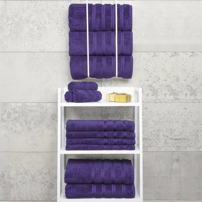 4 Piece 100% Cotton Turkish Bath Towels - 8 Set Case Pack