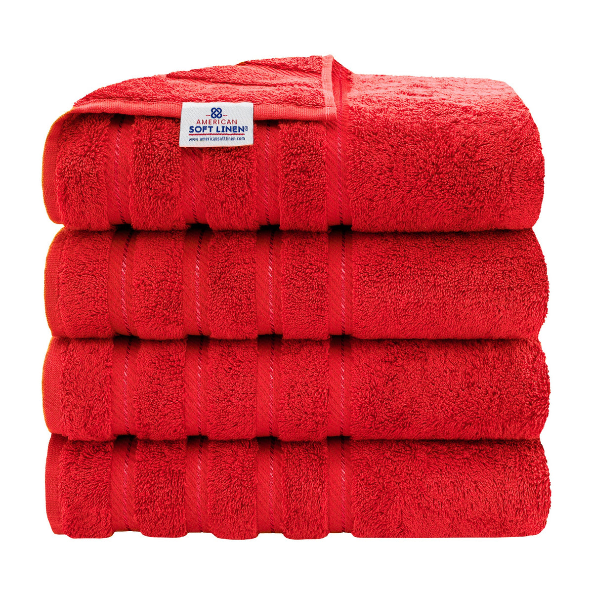 4 Piece 100% Cotton Turkish Bath Towels - 8 Set Case Pack