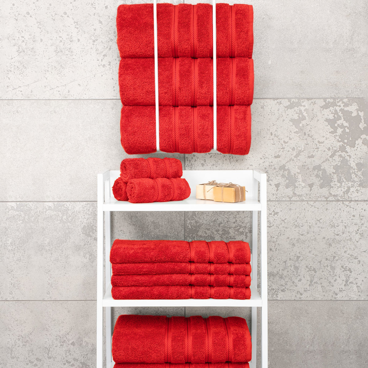4 Piece 100% Cotton Turkish Bath Towels - 8 Set Case Pack