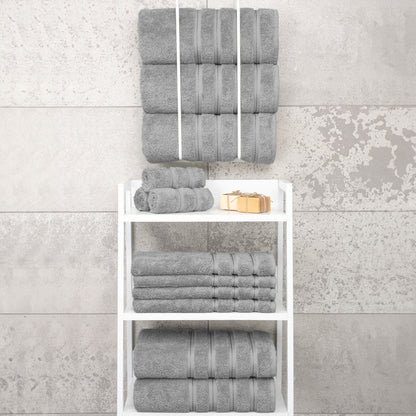 4 Piece 100% Cotton Turkish Bath Towels - 8 Set Case Pack