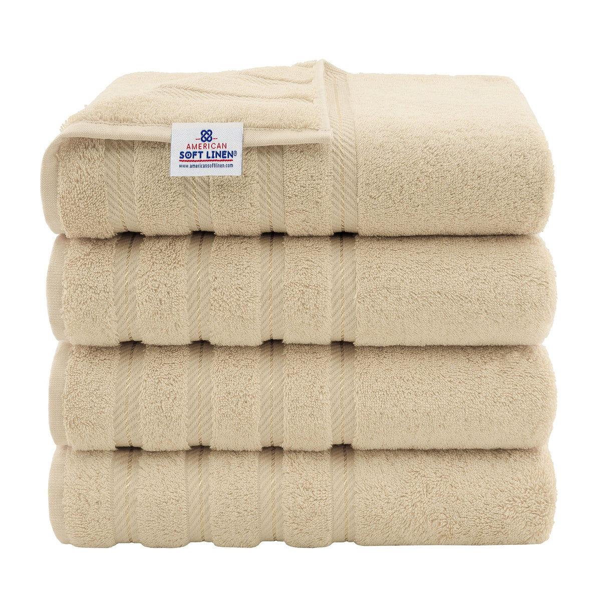 4 Piece 100% Cotton Turkish Bath Towels - 8 Set Case Pack