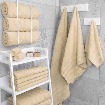4 Piece 100% Cotton Turkish Bath Towels - 8 Set Case Pack