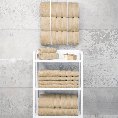 4 Piece 100% Cotton Turkish Bath Towels - 8 Set Case Pack