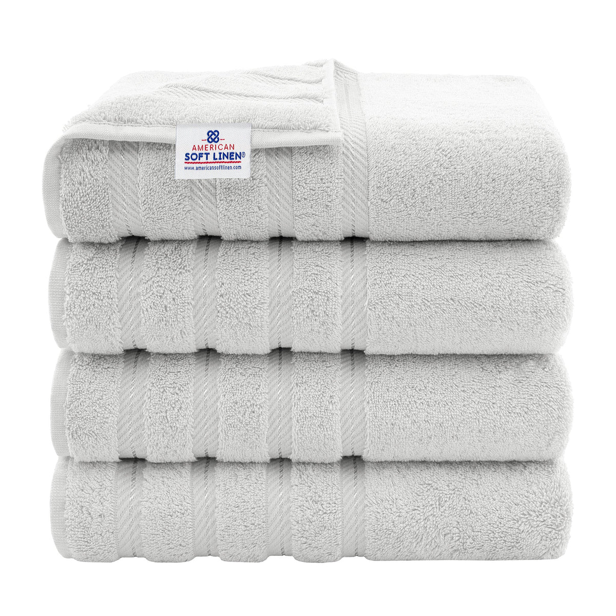 4 Piece 100% Cotton Turkish Bath Towels - 8 Set Case Pack