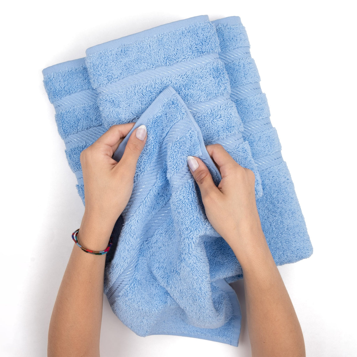 4 Piece 100% Cotton Turkish Bath Towels - 8 Set Case Pack