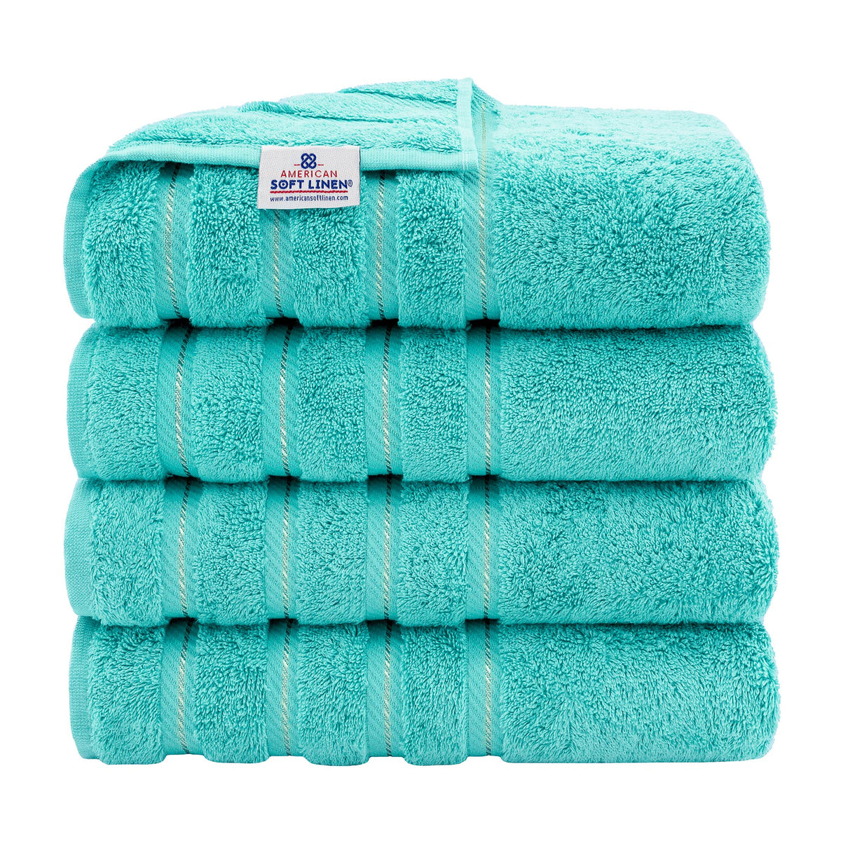 4 Piece 100% Cotton Turkish Bath Towels - 8 Set Case Pack