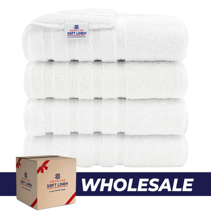 4 Piece 100% Cotton Turkish Bath Towels - 8 Set Case Pack